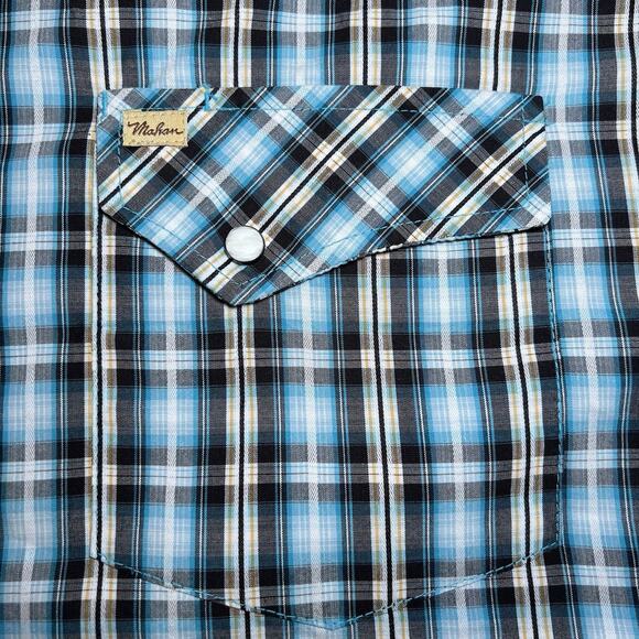 Larry Mahan Long Sleeve Pearl Snap Men’s Shirt Size Large Plaid Multicolor - Picture 6 of 7